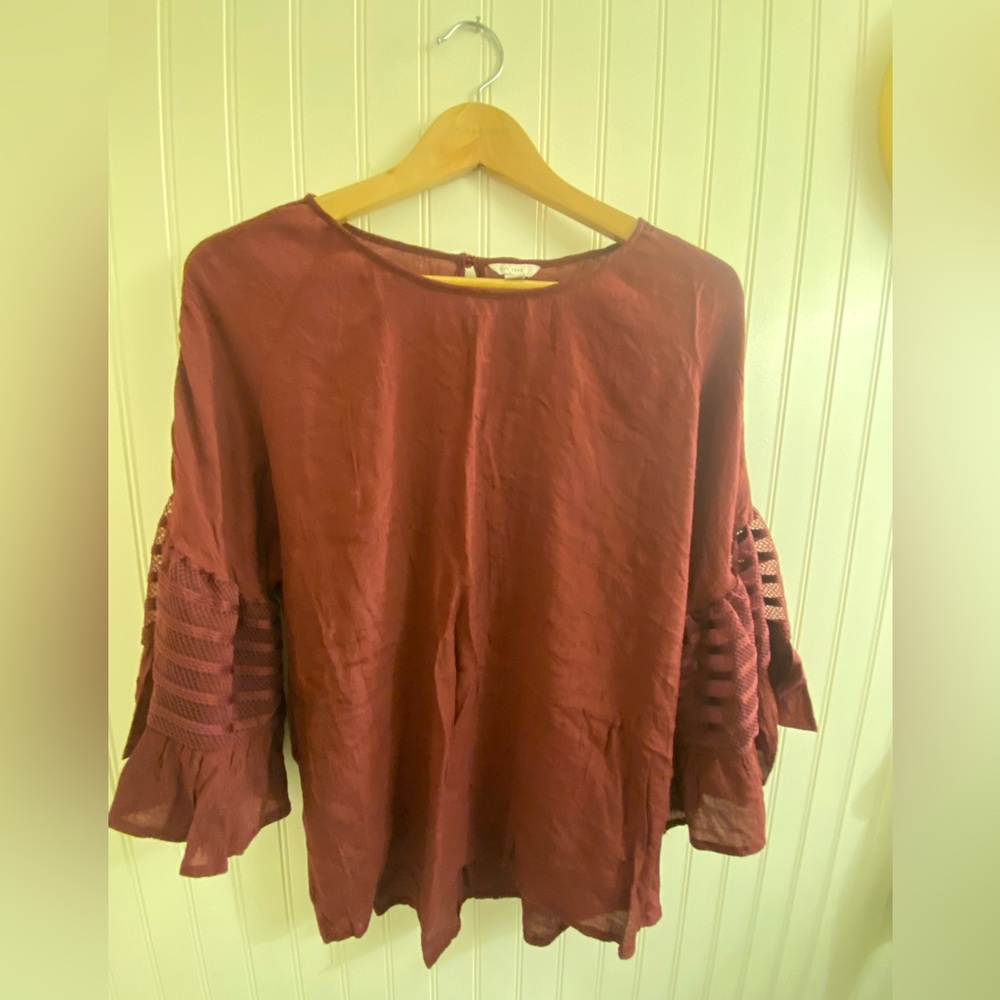 Elegant Burgundy Women's Top
